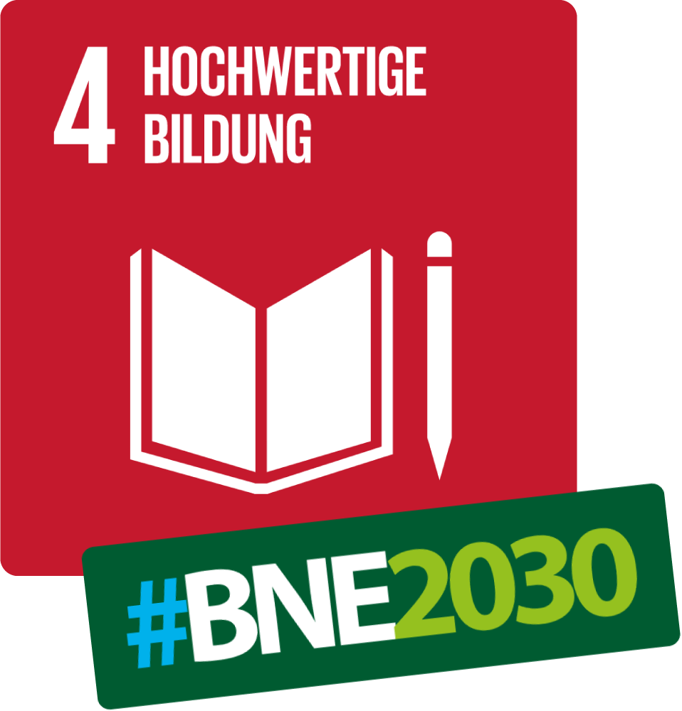 make & mint - Kollage vom SDG4 Logo und dem #bne2030 Logo