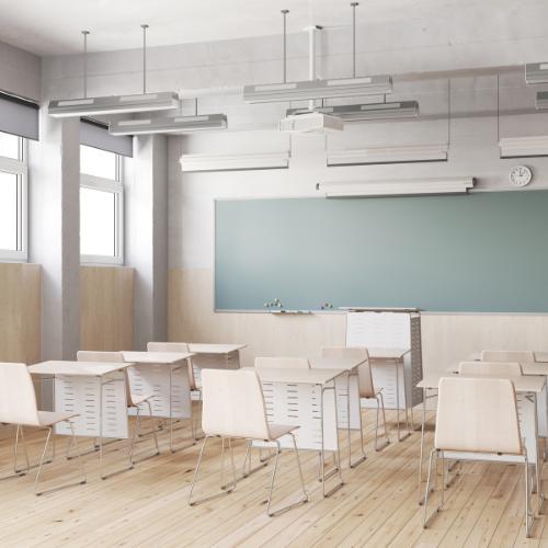 Bild eines modernen und schön eingerichteten Klassenzimmers. | make & mint - mintLab Räumlichkeiten